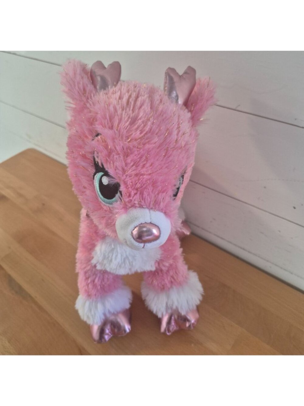 Build-A-Bear Workshop Twinkle Sparkle Pink Plush Reindeer 14" Plush - Picture 2 of 9